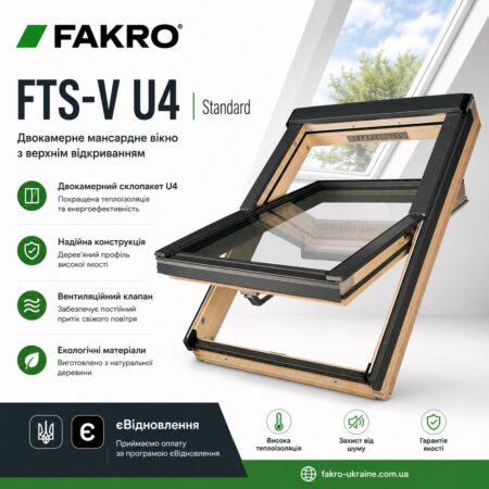 FAKRO FTS-V U4 - Двокамерне вікно