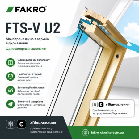 FAKRO FTS-V U2 - Однокамерне вікно