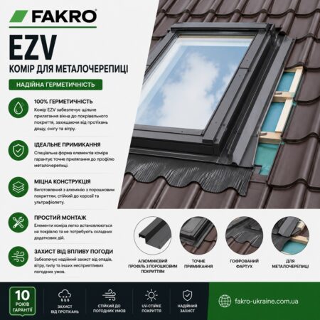 EZV Fakro коміри для металочерепиці