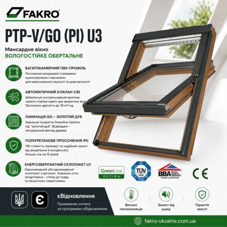 FAKRO PTP-V/GO (PI) U3 - Однокамерне